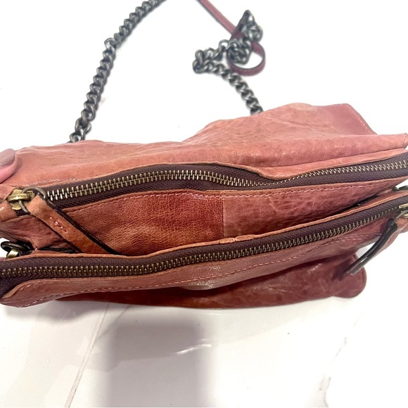 Maxon Italian leather clutch Maroon Crossbody Bag - Picture 3 of 12